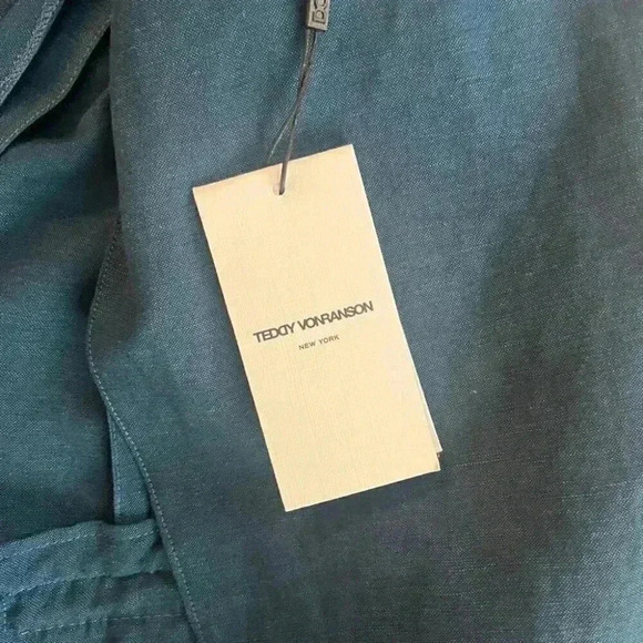 Teddy Voranson | SB Peak Lapel Linen Blazer - Azure / Sz 42R [NWT] - Picture 8 of 9